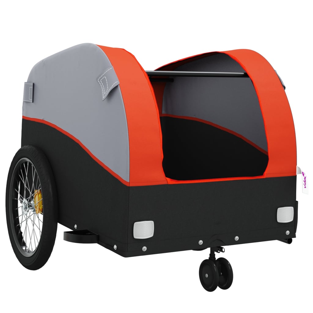 Cykeltrailer Sort og Orange 30 kg Jern