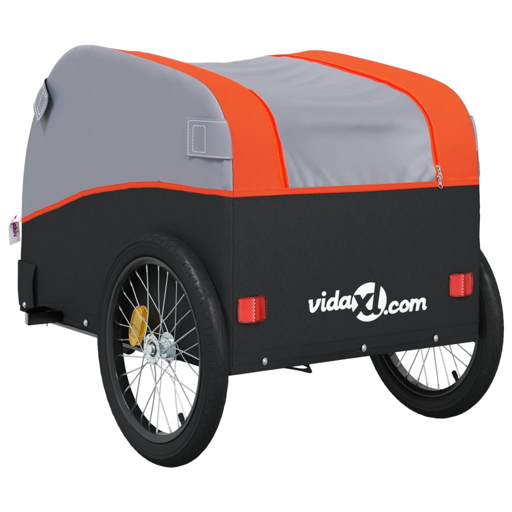 Cykeltrailer Sort og Orange 30 kg Jern