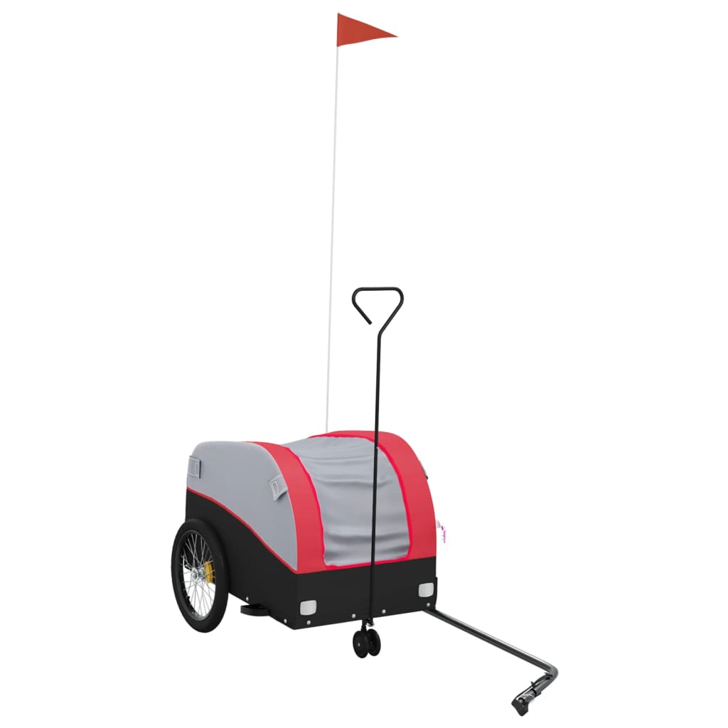 Cykeltrailer Sort og Rød 30 kg Jern