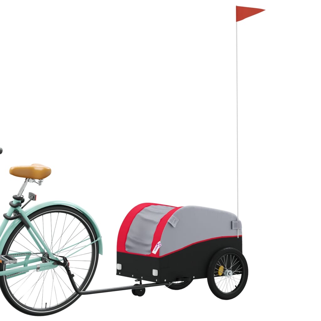 Cykeltrailer Sort og Rød 30 kg Jern