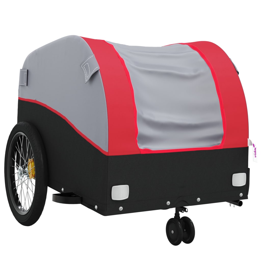 Cykeltrailer Sort og Rød 30 kg Jern