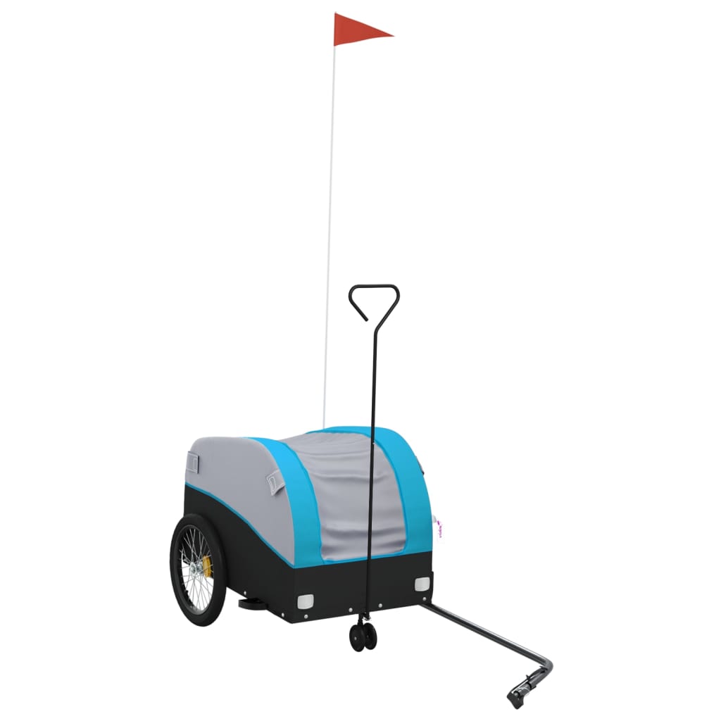 Cykeltrailer Sort og Blå 30 kg Jern