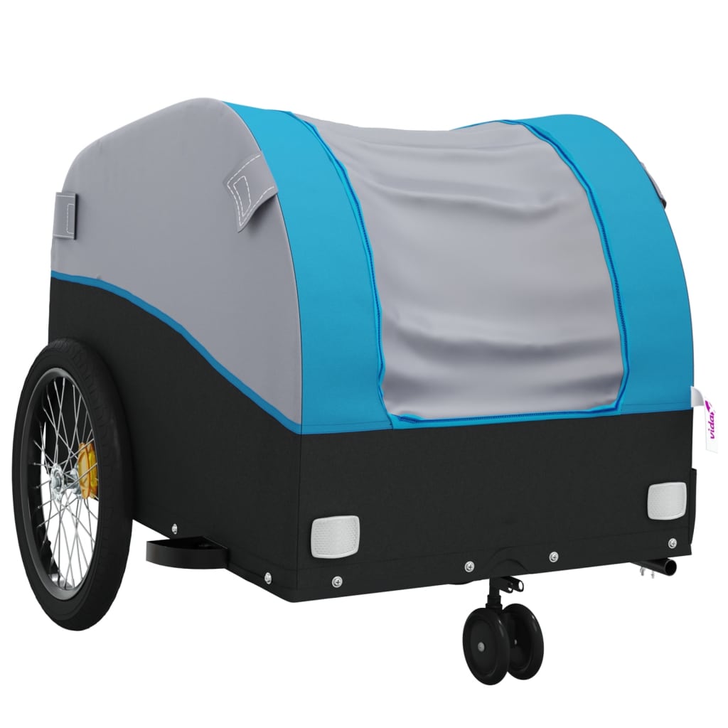 Cykeltrailer Sort og Blå 30 kg Jern