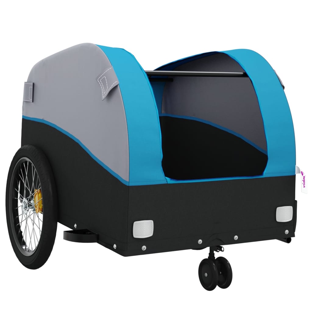 Cykeltrailer Sort og Blå 30 kg Jern