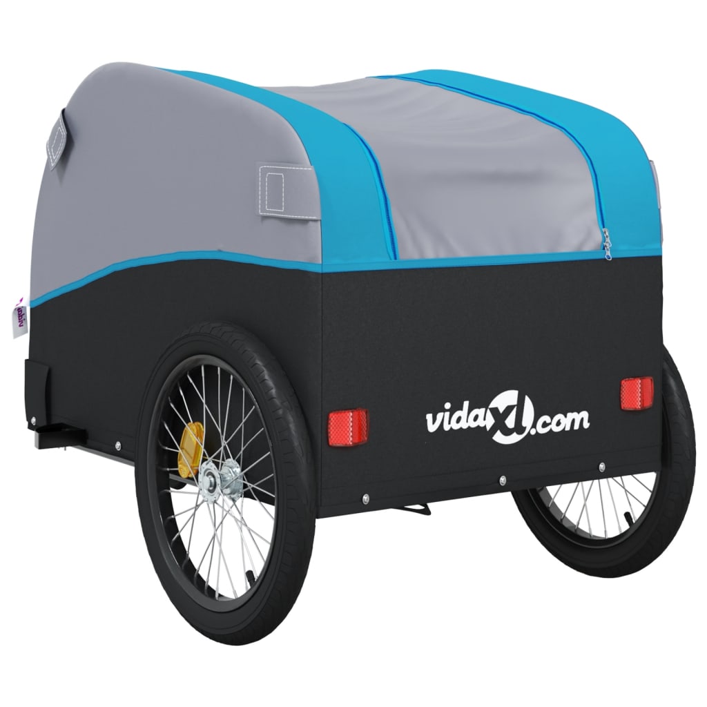 Cykeltrailer Sort og Blå 30 kg Jern