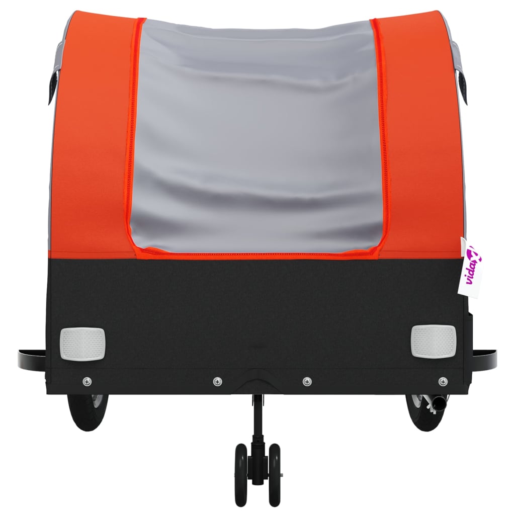 Cykeltrailer Sort og Orange 45 kg Jern