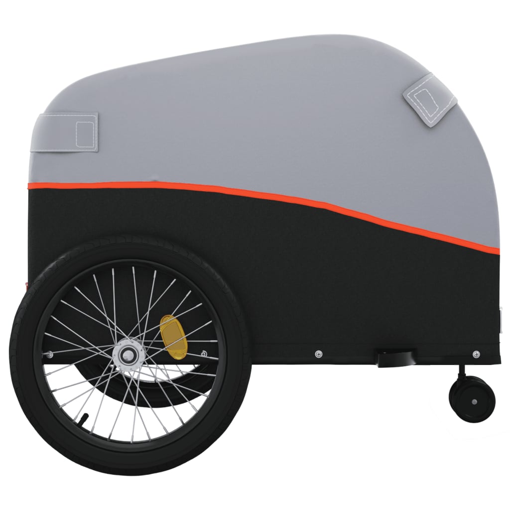 Cykeltrailer Sort og Orange 45 kg Jern