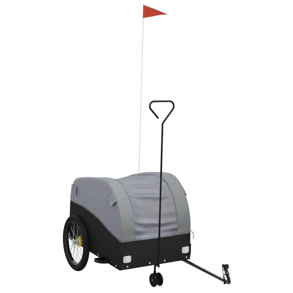 Cykeltrailer Sort og Grå 45 kg Jern
