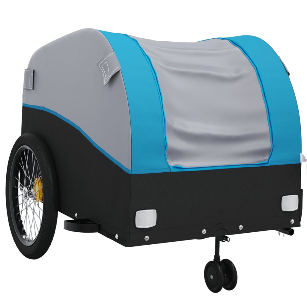 Cykeltrailer Sort og Blå 45 kg Jern