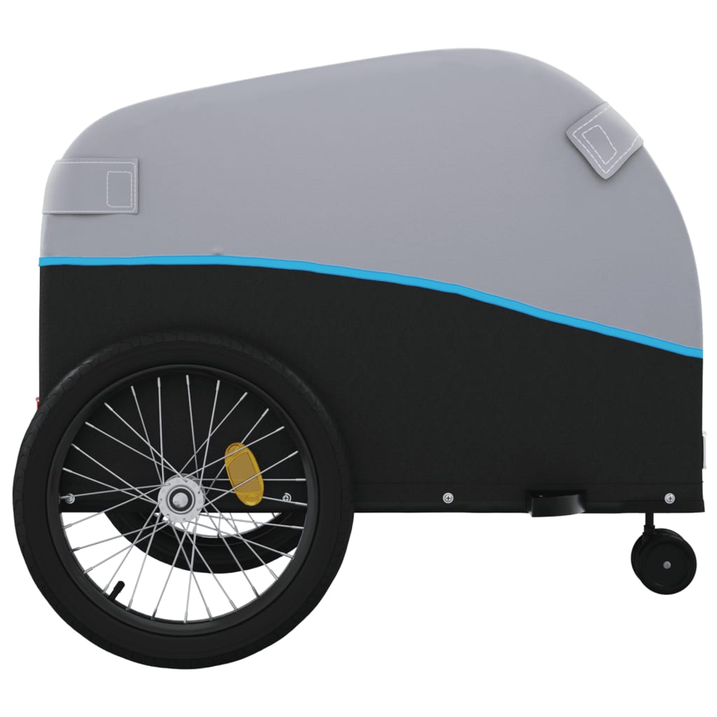 Cykeltrailer Sort og Blå 45 kg Jern