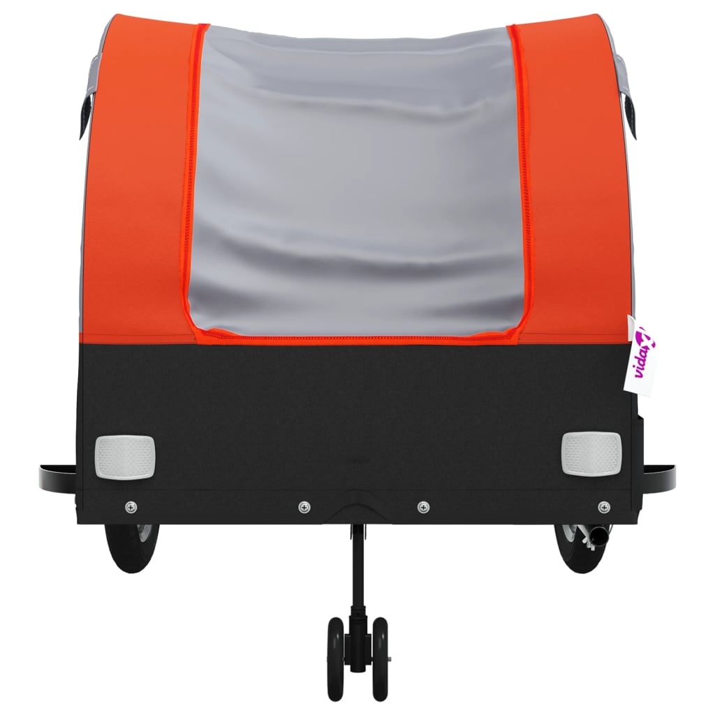 Cykeltrailer Sort og Orange 45 kg Jern