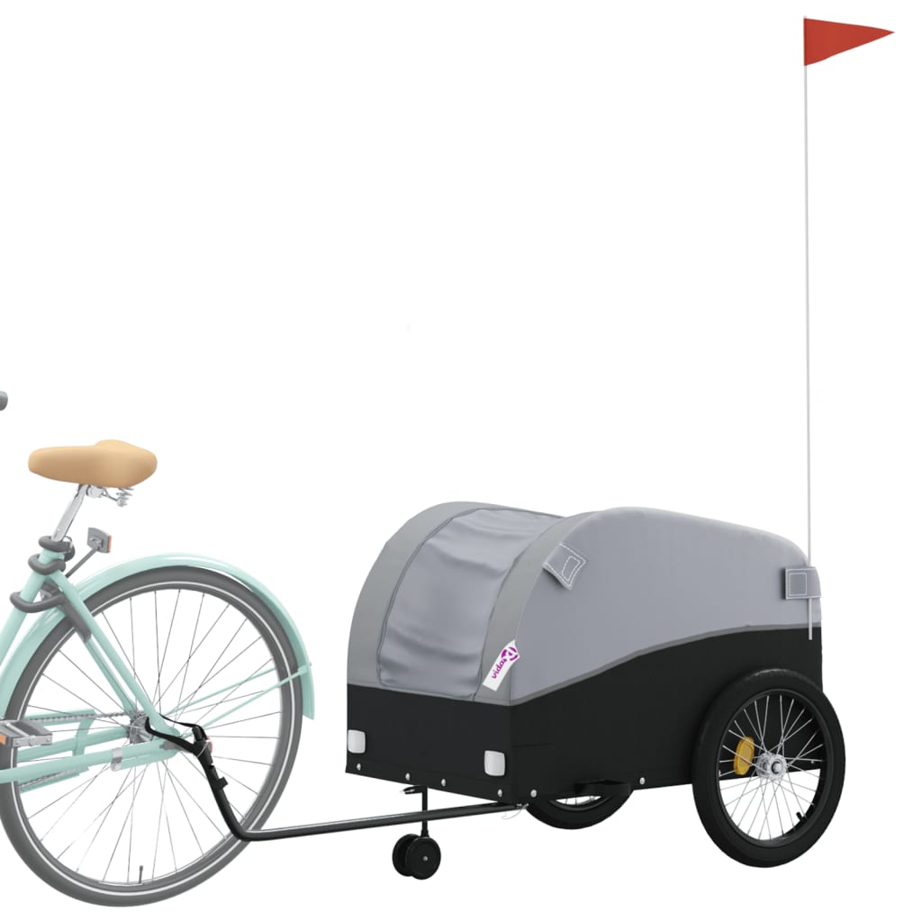 Cykeltrailer Sort og Grå 45 kg Jern
