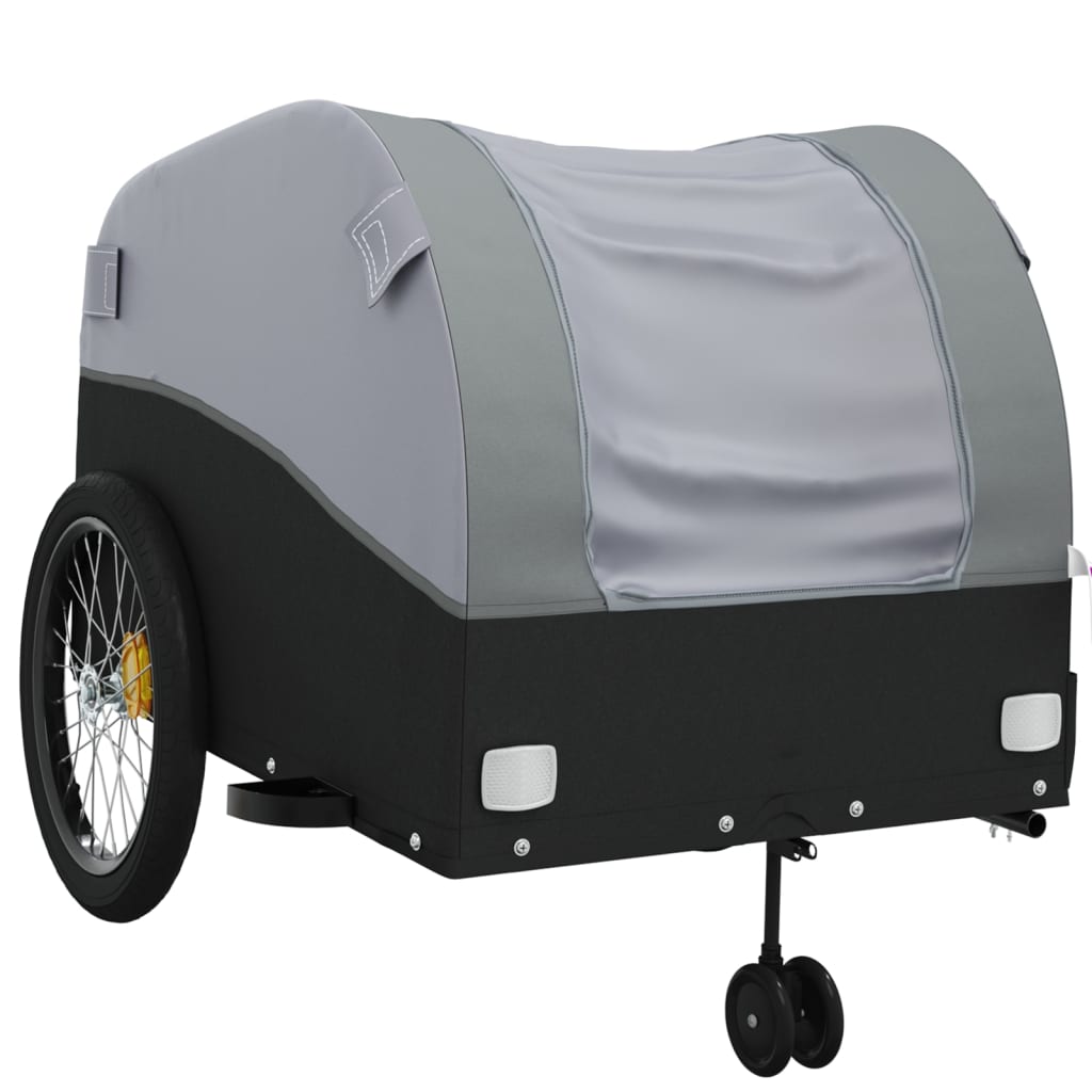 Cykeltrailer Sort og Grå 45 kg Jern