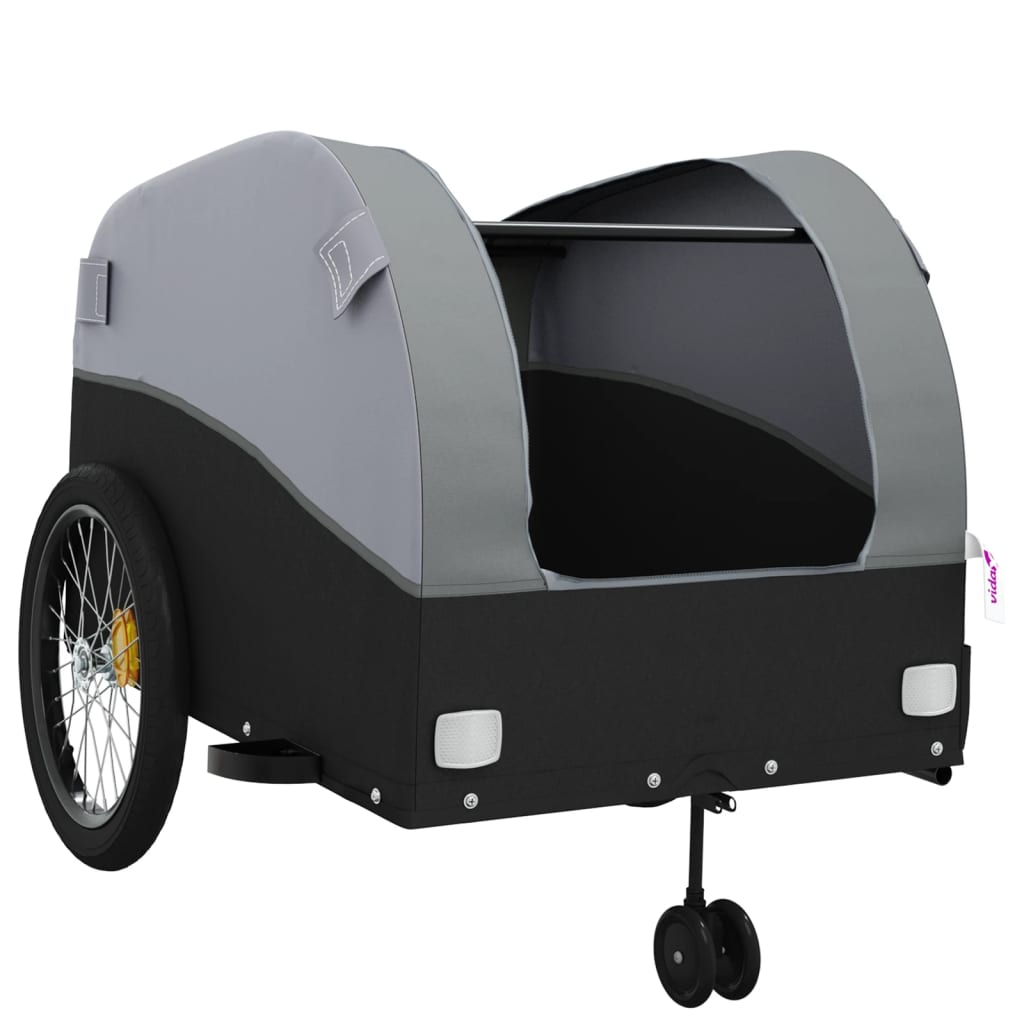 Cykeltrailer Sort og Grå 45 kg Jern