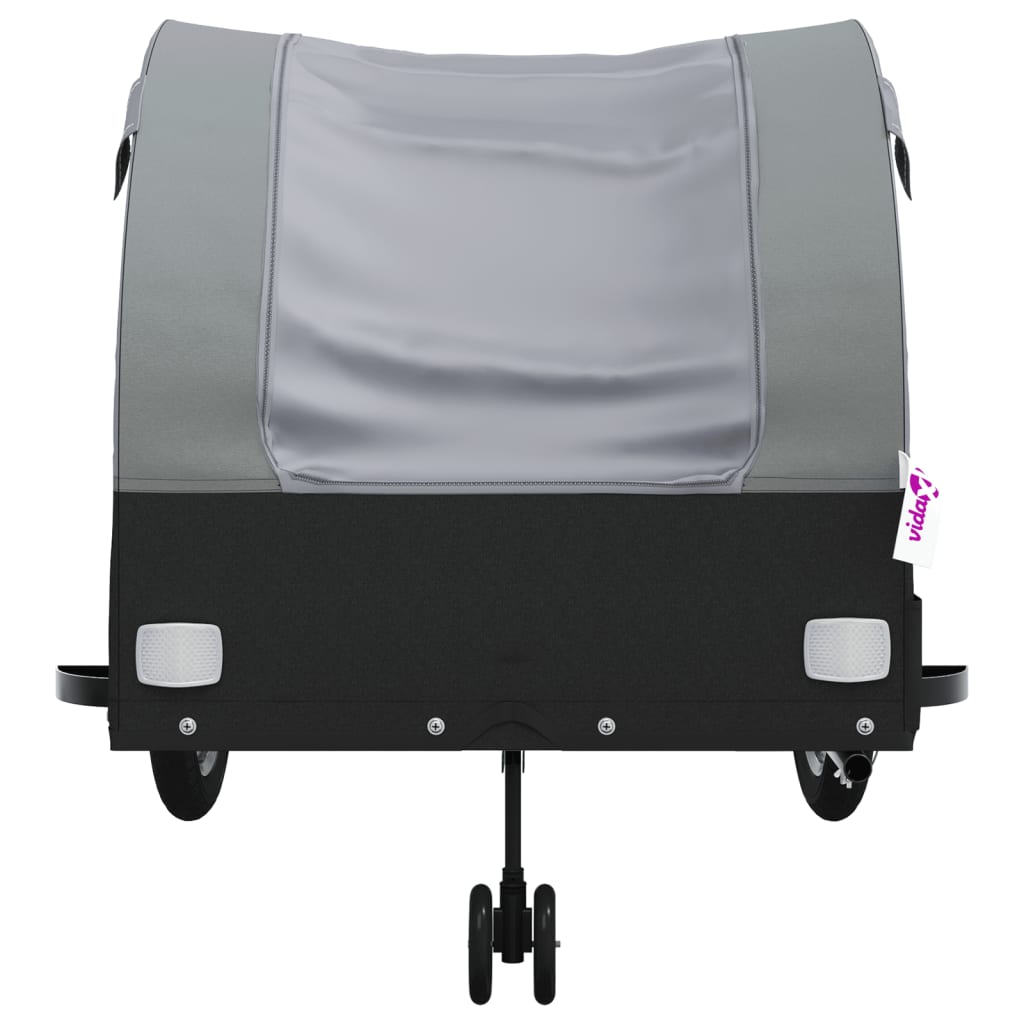 Cykeltrailer Sort og Grå 45 kg Jern