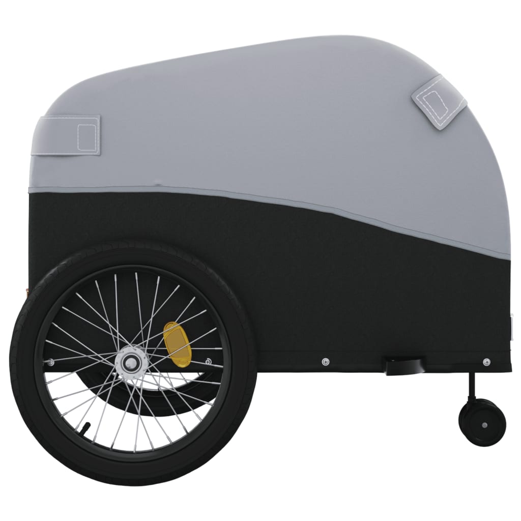 Cykeltrailer Sort og Grå 45 kg Jern