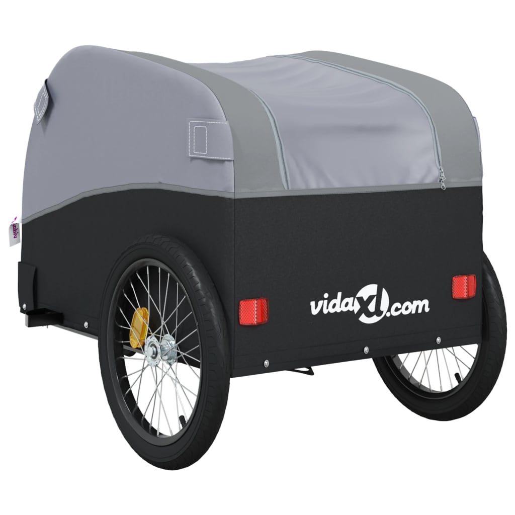 Cykeltrailer Sort og Grå 45 kg Jern