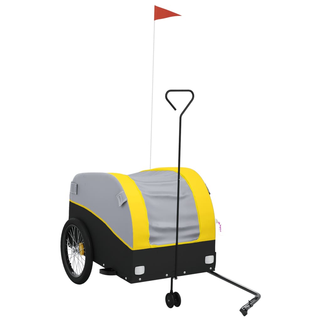 Cykeltrailer Sort og Gul 45 kg Jern