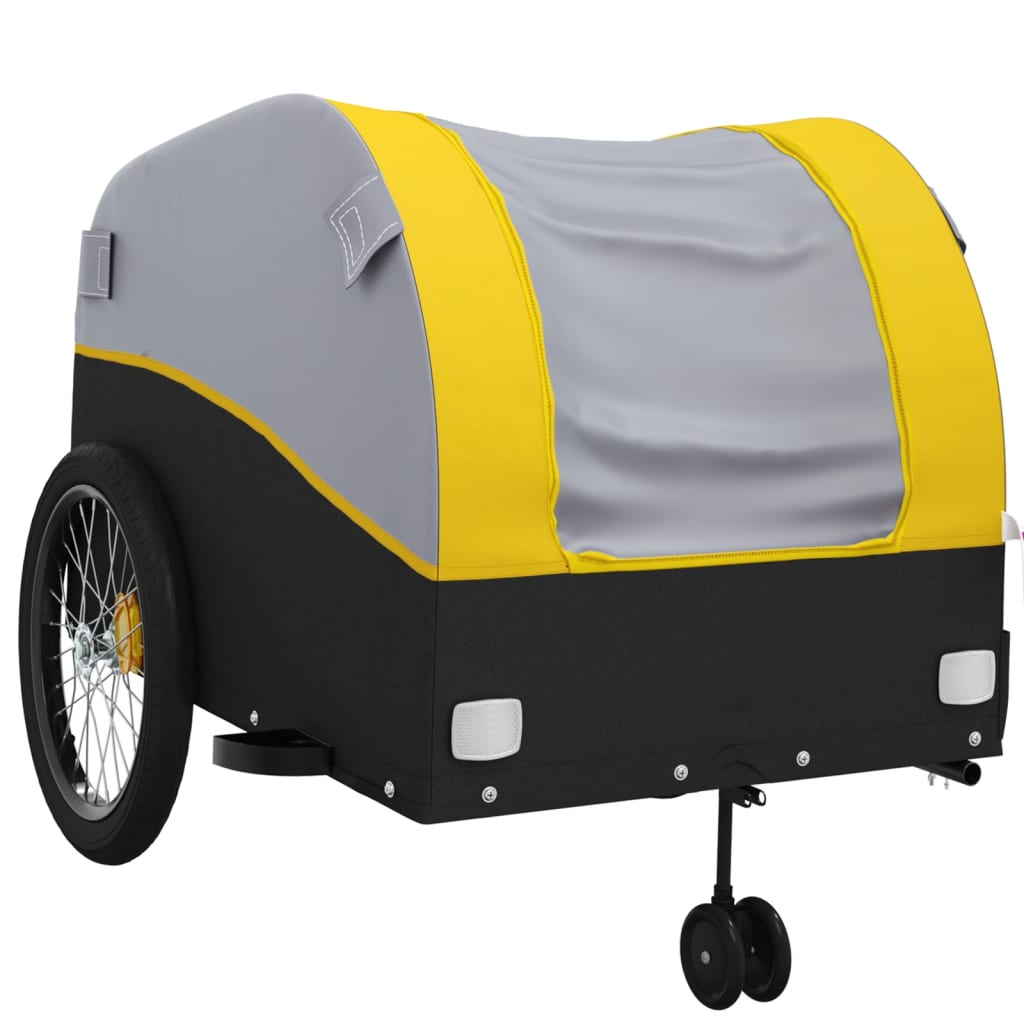 Cykeltrailer Sort og Gul 45 kg Jern