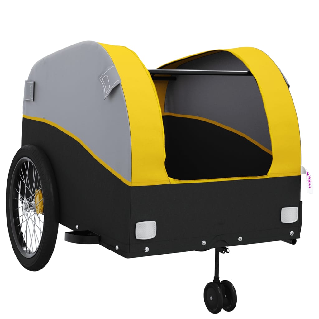 Cykeltrailer Sort og Gul 45 kg Jern