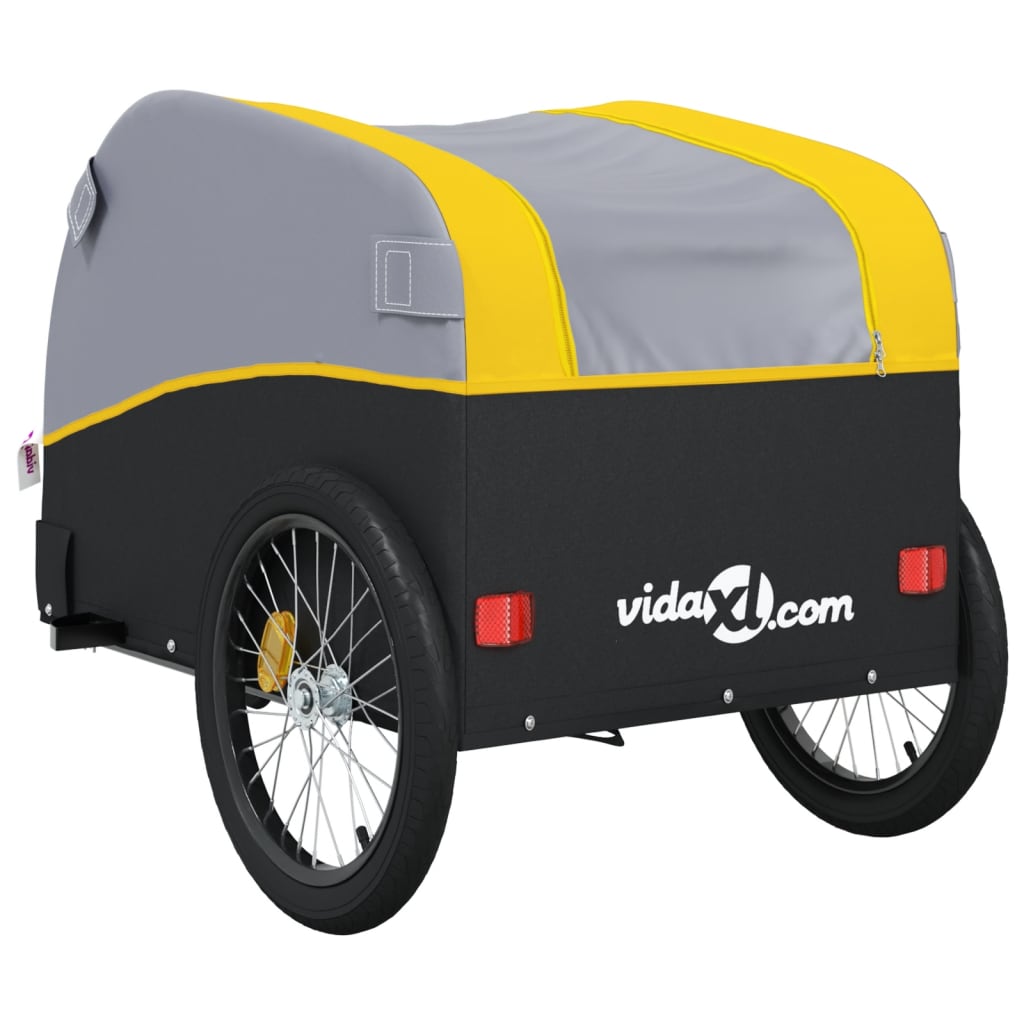 Cykeltrailer Sort og Gul 45 kg Jern