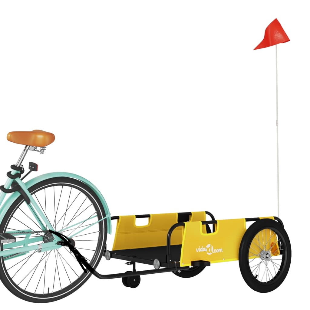 Cykeltrailer Gul og sort Oxford Stof & Jern