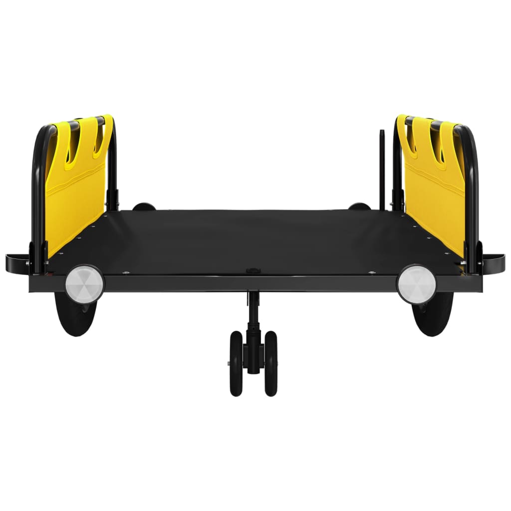 Cykeltrailer Gul og sort Oxford Stof & Jern
