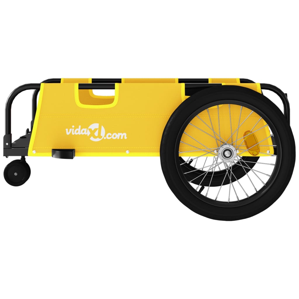 Cykeltrailer Gul og sort Oxford Stof & Jern