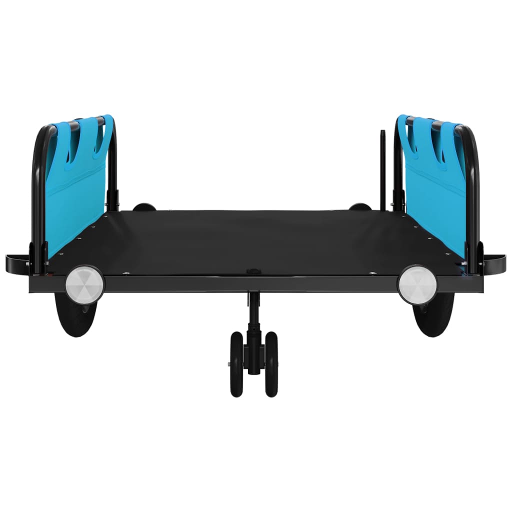 Cykeltrailer Blå og sort Oxford Stof & Iron