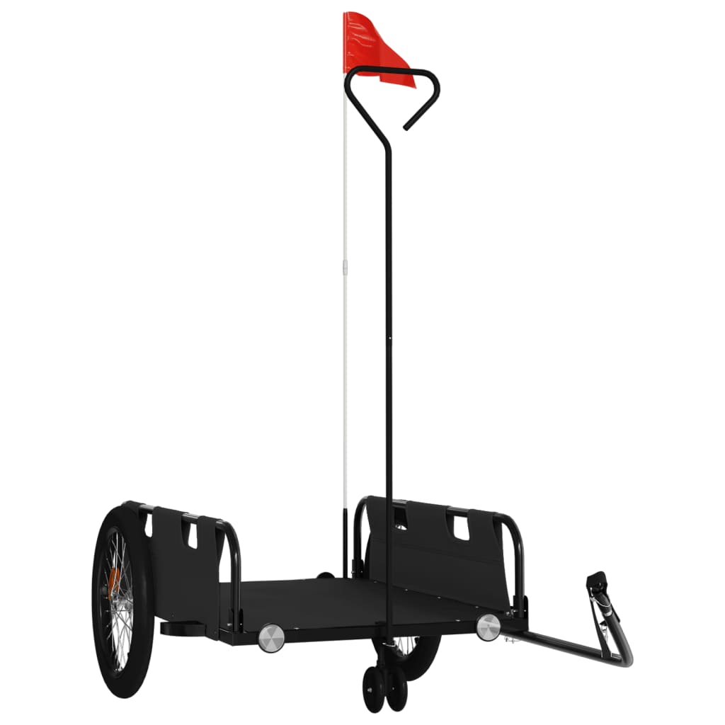 Cykeltrailer Sort Oxford stof og jern