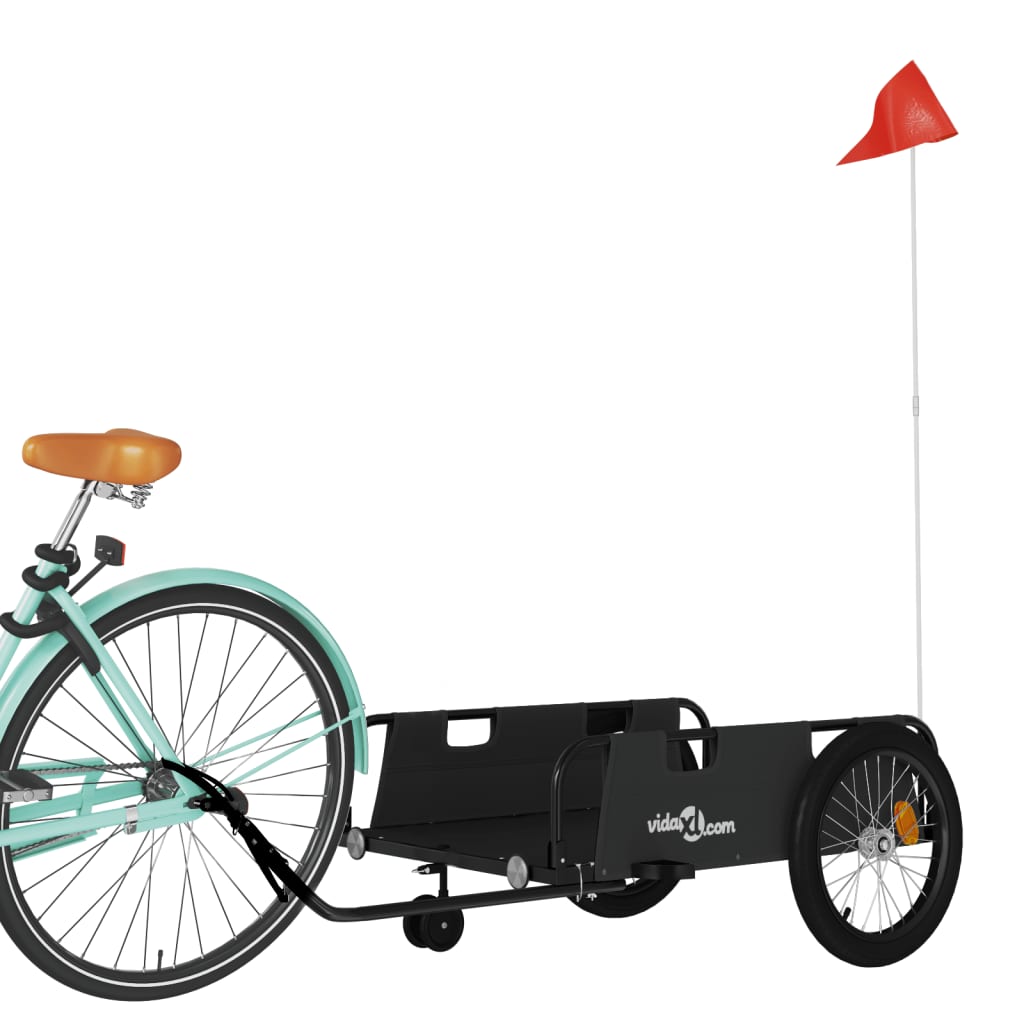 Cykeltrailer Sort Oxford stof og jern