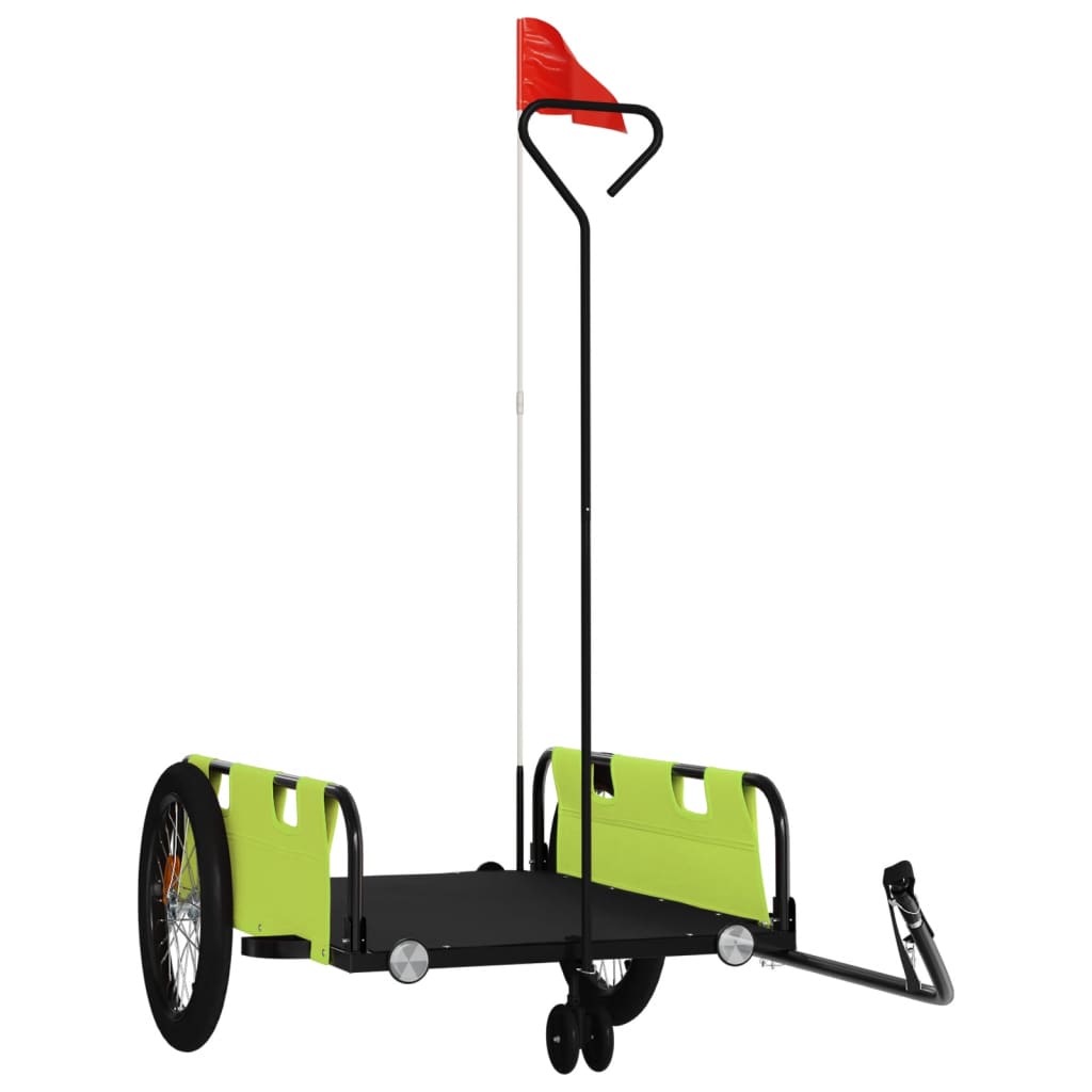 Cykeltrailer Grøn og sort Oxford Stof & Iron