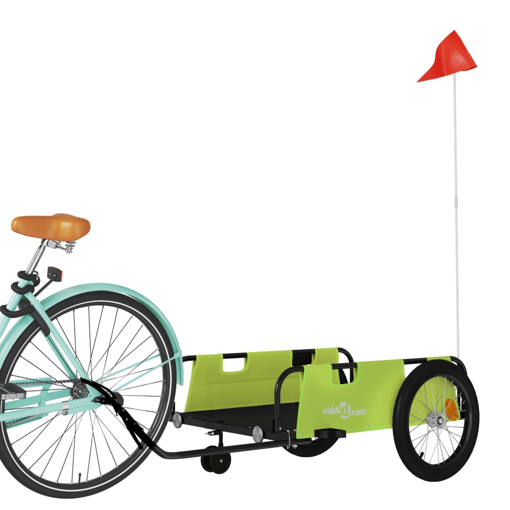 Cykeltrailer Grøn og sort Oxford Stof & Iron