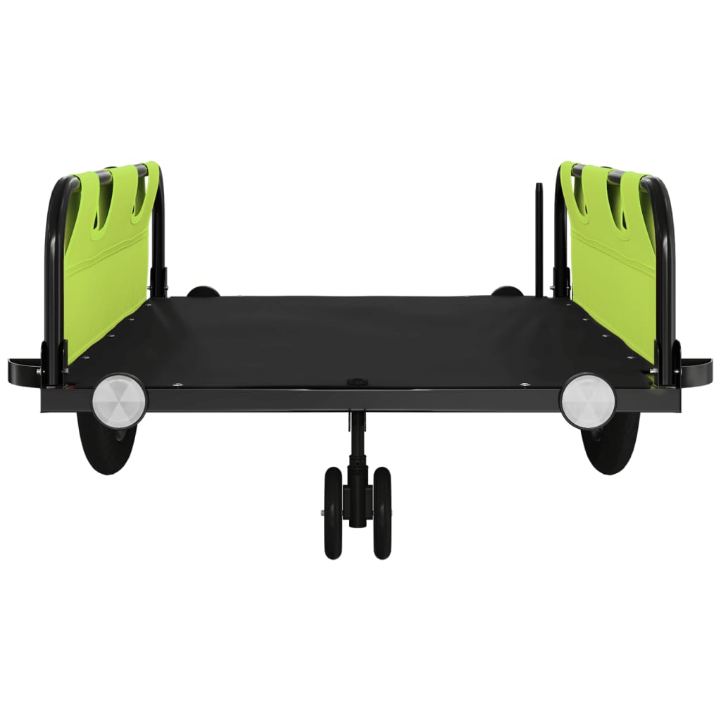 Cykeltrailer Grøn og sort Oxford Stof & Iron