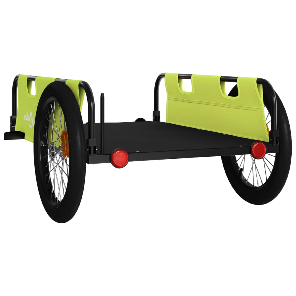 Cykeltrailer Grøn og sort Oxford Stof & Iron