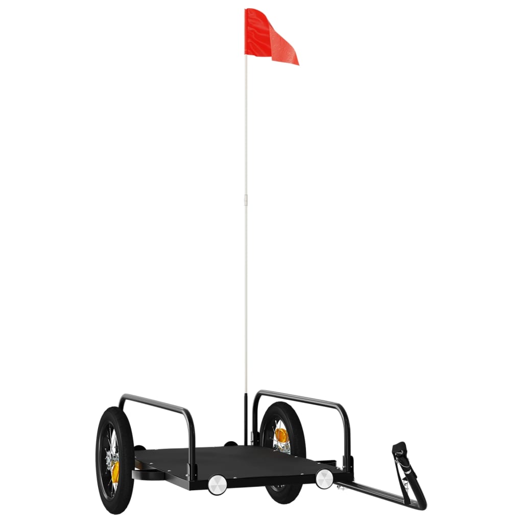 Cykeltrailer Sort 122x53x31 cm Jern