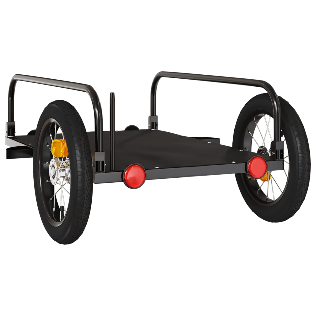 Cykeltrailer Sort 122x53x31 cm Jern
