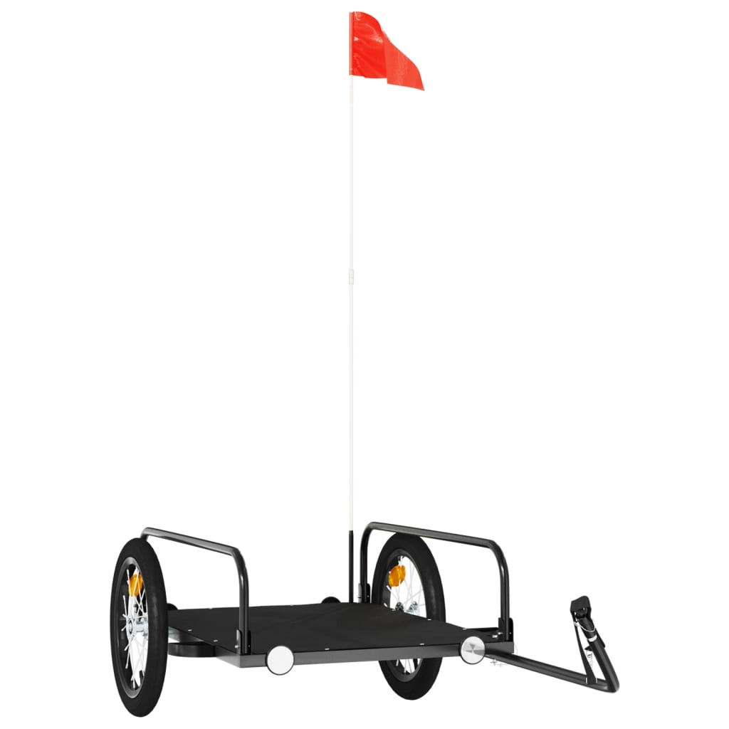 Cykeltrailer Sort 126x63x34 cm Jern