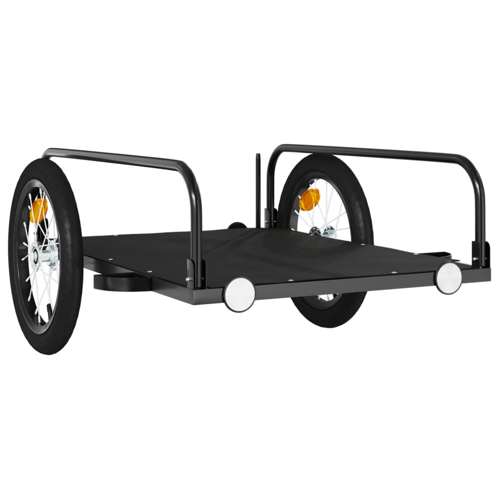 Cykeltrailer Sort 126x63x34 cm Jern