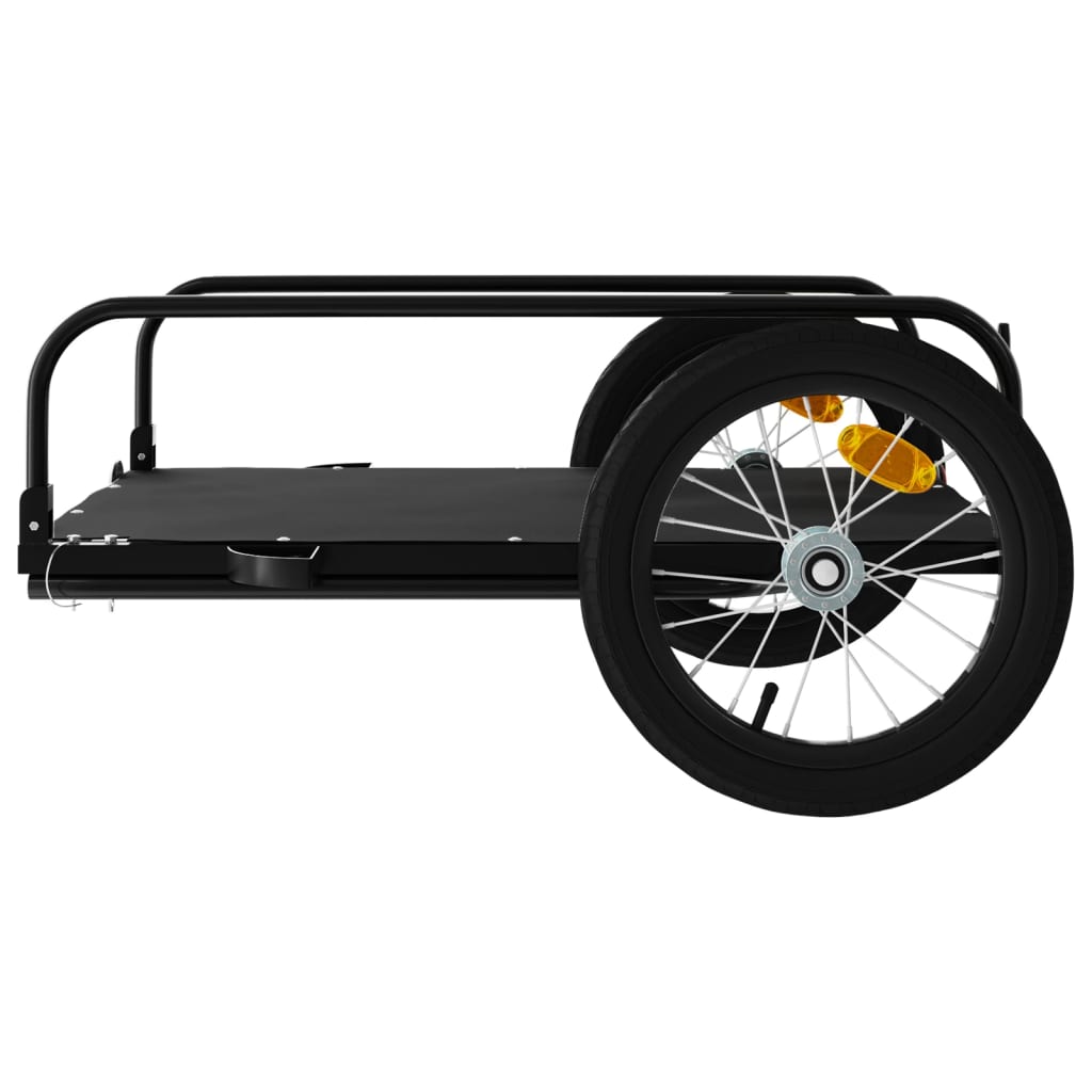 Cykeltrailer Sort 126x63x34 cm Jern