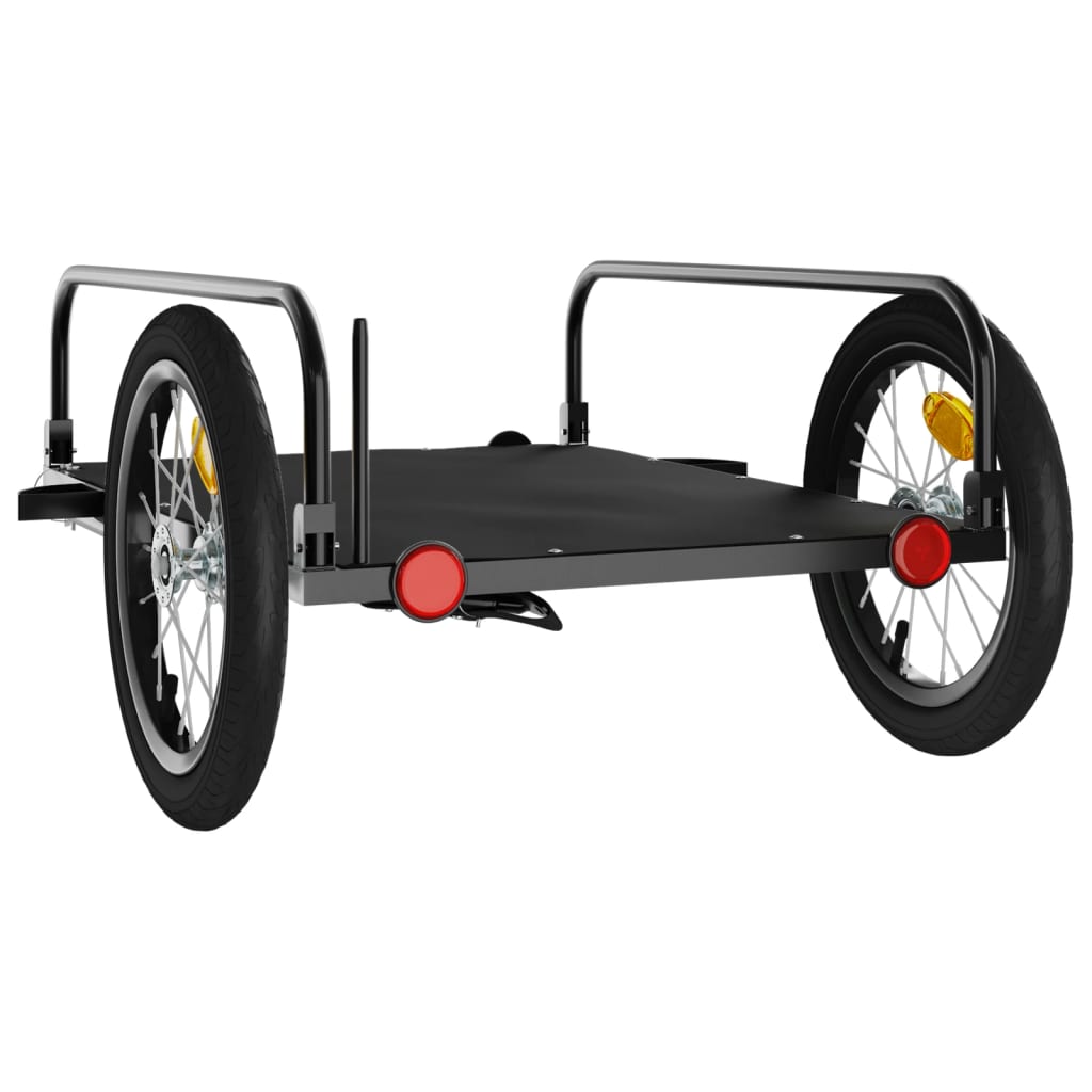 Cykeltrailer Sort 126x63x34 cm Jern