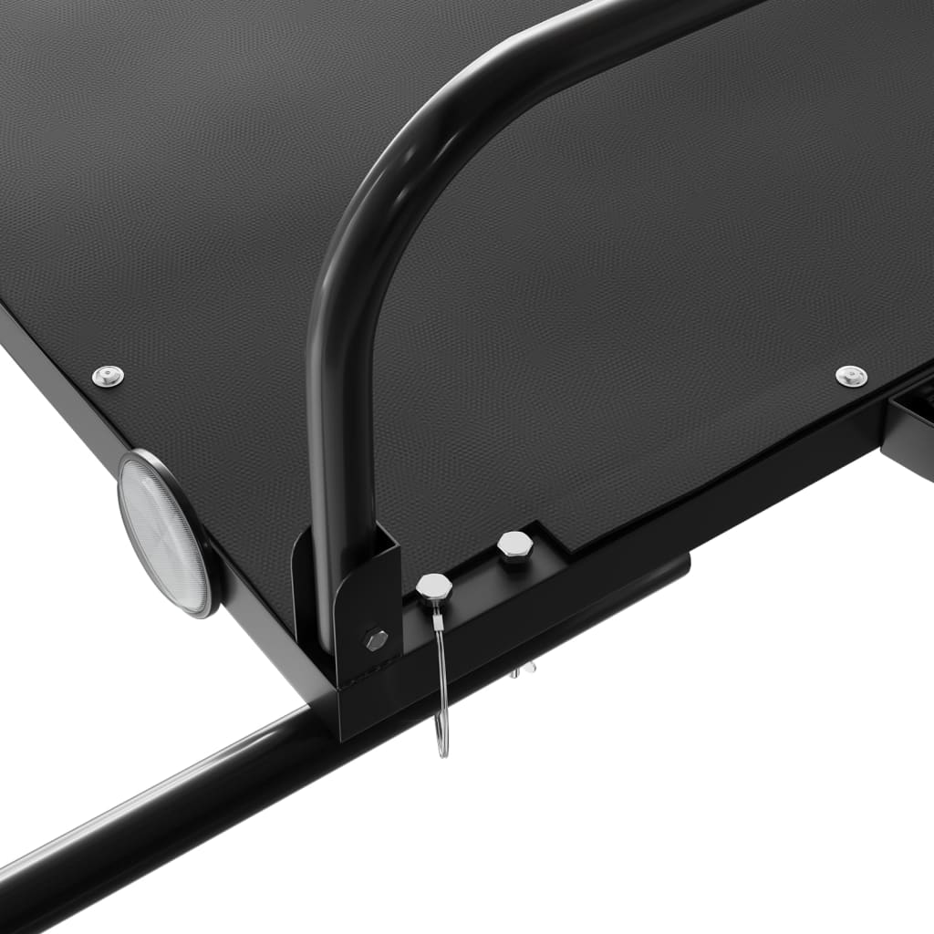 Cykeltrailer Sort 126x63x34 cm Jern