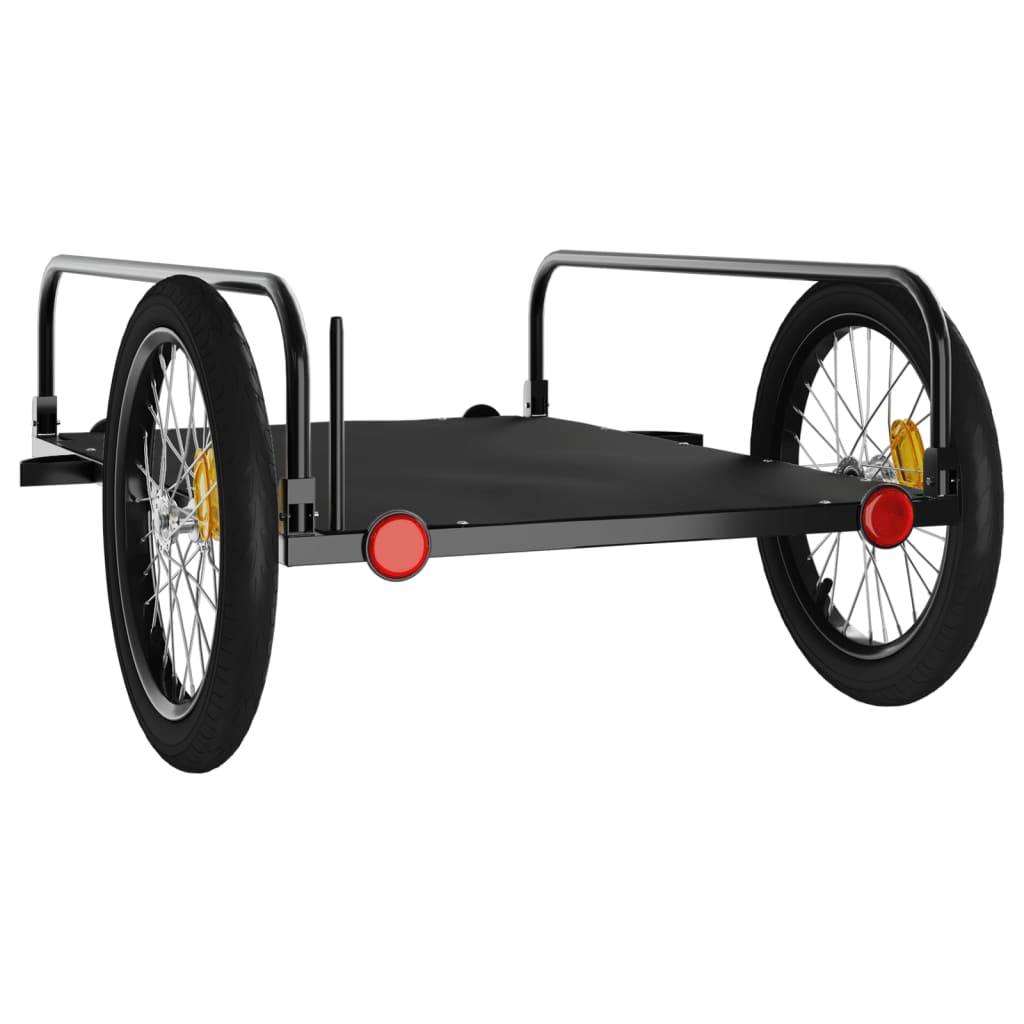 Cykeltrailer Sort 135x70x37 cm Jern