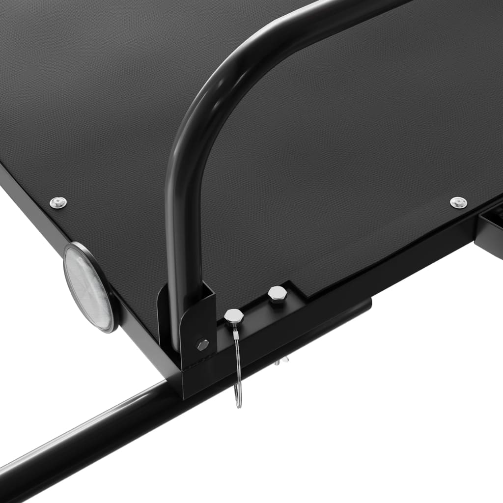 Cykeltrailer Sort 135x70x37 cm Jern