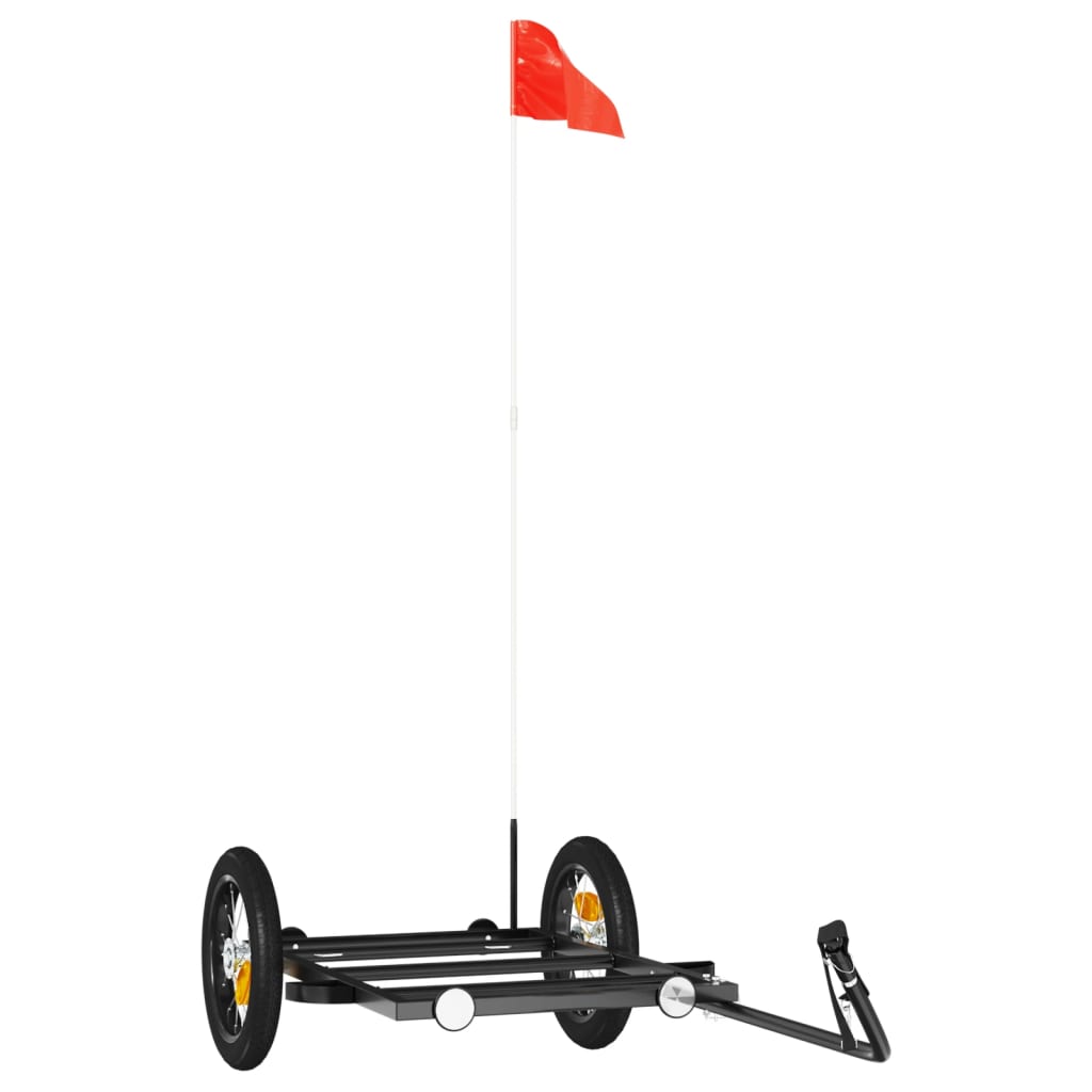 Cykeltrailer Sort 122x53x28 cm Jern