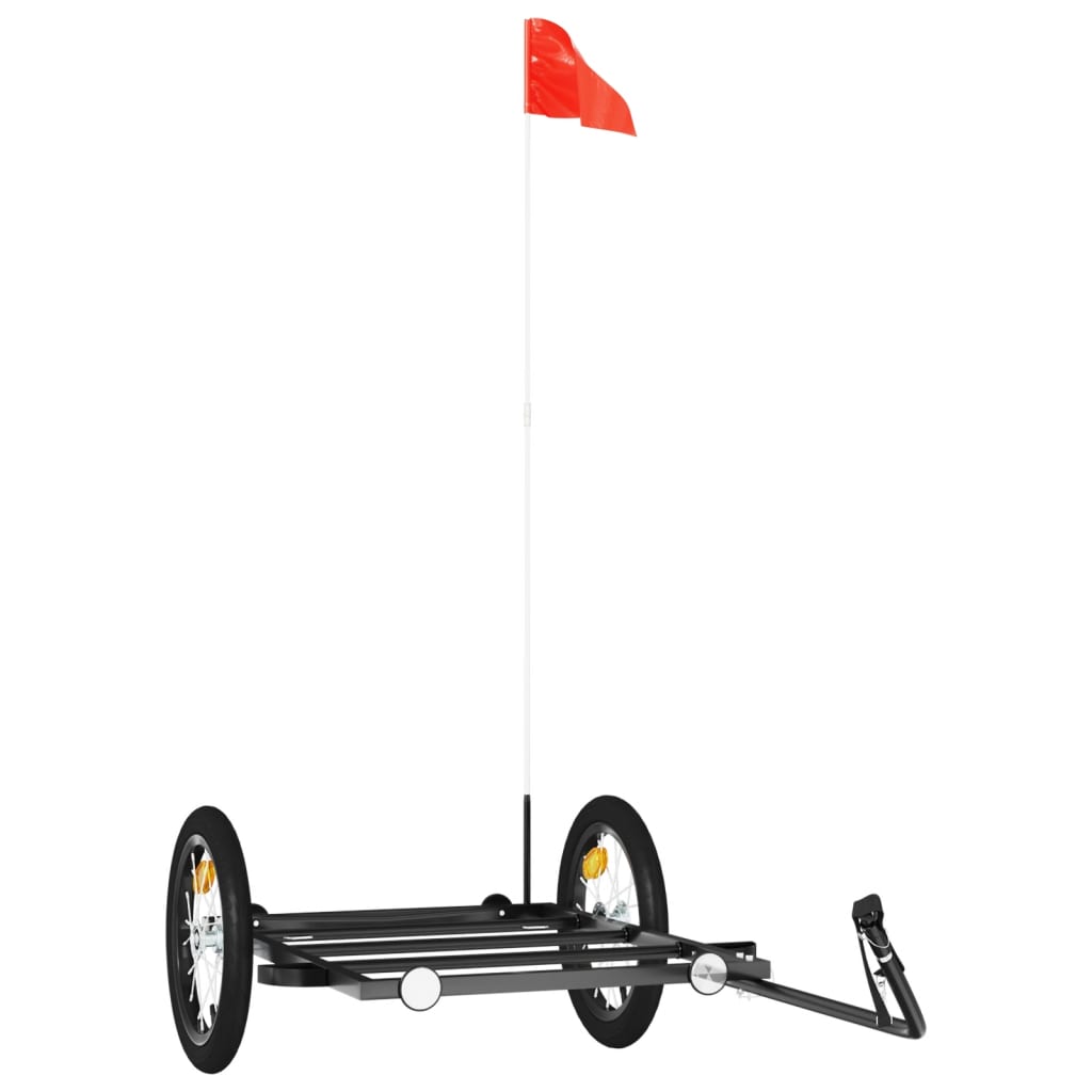 Cykeltrailer Sort 126x63x34 cm Jern