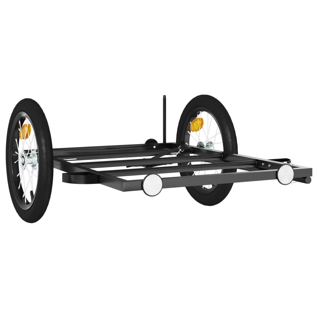 Cykeltrailer Sort 126x63x34 cm Jern