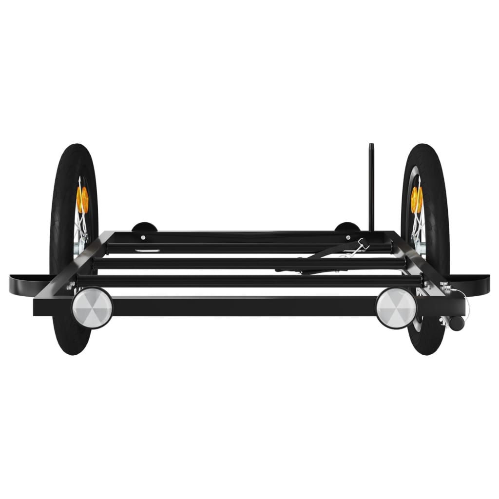 Cykeltrailer Sort 126x63x34 cm Jern