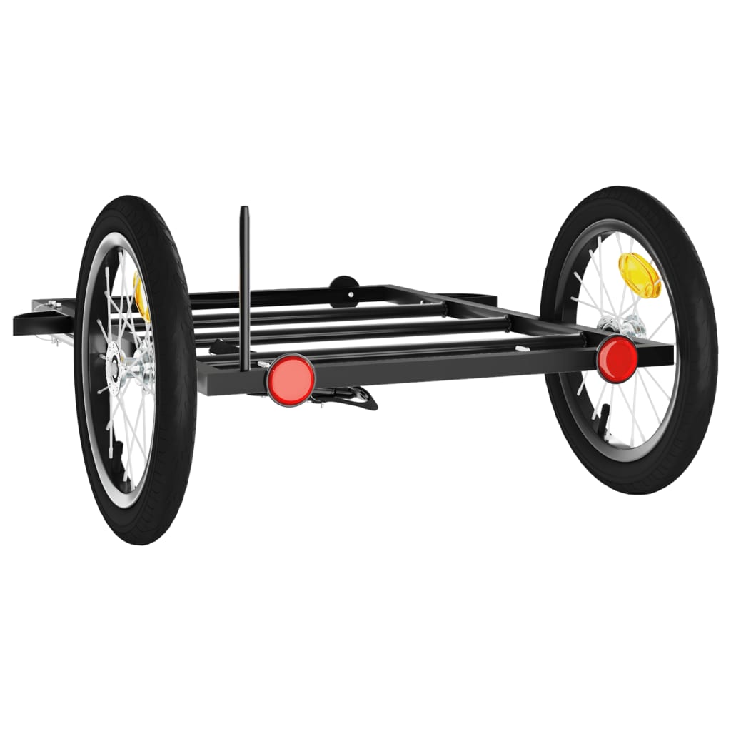 Cykeltrailer Sort 126x63x34 cm Jern