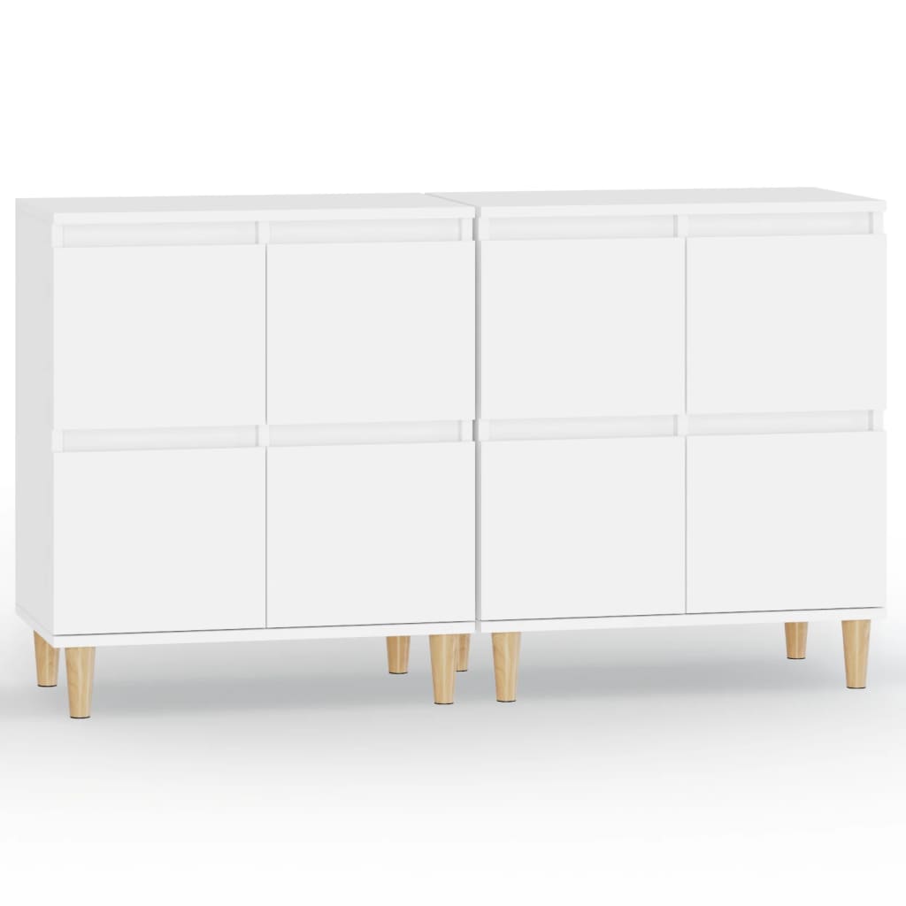 Skænke 2 stk Hvidt 60x35x70 cm træmateriale